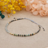 DAIIIBABYYY  -  Irregular Crystal Bracelet Colorful Beaded Waterproof Jewelry Handmade Gift for Women Teen Girl Adjustable Rope Chain Bracelets