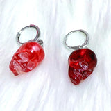 Daiiibabyyy  Goth Resin Skull Drop Earrings Grunge Rock Charms Earring for Women Punk Cool Accessories Goth Jewelry Geometric Grunge Earrings