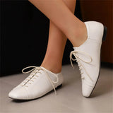 DAIIIBABYYY  -  Summer new British Style Women's Big Size 48  Shoes Cross Lace-up derby Flat bottomed leisure Shoes