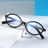Daiiibabyyy  Oval Small Frame Retro Female Korean Plain Glasses Anti-blue Light Eyeglasses Eye Protection Ladies Optical Spectacle Eyeglass