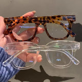 DAIIIBABYYY  -  Retro Leopard Anti Blue Light Computer Glasses Frame Women Oversized Men Trendy Fashion Eyeglasses Classic Spectacles Ouclos