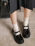 DAIIIBABYYY  -  Autumn Black Japanese Kawaii Sandals Women College Style Sweet Mary Janes Shoes Ladies Buckle Design Casual Platform Shoes