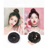 DAIIIBABYYY  -  Women Girls Fluffy Bun Invisible Seamless Natural Bun Braiding Hair Ring Ponytail Decoration Hair Tie Hair Braids Styling