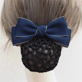 Daiiibabyyy  Vintage Ribbon Bowknot Spring Clip Headwear Korean Style Bun Snood Hairpin Hair Accessories Nurse Hair Clip Bank