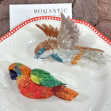 Daiiibabyyy  New Parrot Sparrow Pattern Hair Claw Acrylic Hair Accessories Grasping Clip Lifelike Birds Design Shark Clip for Women Girls