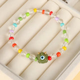 Daiiibabyyy  Cartoon Devil Elastic Beaded Bracelet Handmade Unique Design Jewelry Accessory