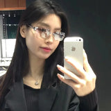 Daiiibabyyy  Y2K Stylish Rimless Sunglasses for Women Future Technology Sense Sun Glasses for Woman Korean Style Man Sun Glass