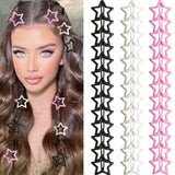 Daiiibabyyy  20-70Pcs Colorful Star Hair Clips, Hollow Star Barrettes, Cute Y2K Hair Accessories for Women & Girls, Perfect for Daily Styling