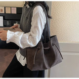 Daiiibabyyy  Trendy All Match Solid Y2k Aesthetic Women's Handbags Fashion Simple Solid Shoulder Bags 2026 Korean Office Lady Underarm Bag