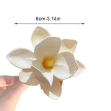 DAIIIBABYYY  -  1pc Egg Flower Fabric Flower Hair Clip for Women, Fashionable and Versatile Side Duckbill Clip, Exclusive Design Hair Accessory