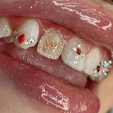 Daiiibabyyy  Full Diamond Single Tooth Collet Crown Personalized Christmas Hot-Selling High-Quality Dental Accessories