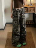 DAIIIBABYYY  -  Women Camouflage Cargo Pant Y2K Streetwear Low Waist American Trousers Vintage Loose Casual Bf Hip Hop Pockets Fall Pants
