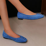 DAIIIBABYYY  -  Summer New Style Women's Big Size 48 Shoes Height 1.5 CM flat bottom Casual single Shoes Shallow mouth Square head Lazy Shoes
