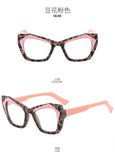 Daiiibabyyy  Large Frame Cat Eye Reading Glasses, Personalized Fashion Glasses, High-definition Anti Blue Light Presbyopia Glasses, 0 To+400