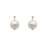 Daiiibabyyy  Vintage Baroque Big Round Imitation Pearl Stud Earrings for Women Elegant Statement Earring Wedding Jewelry Casual Daily