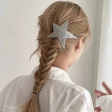 Daiiibabyyy  Irregular Star Spring Clip: Subtle Sweet Cool Spicy Girl Versatile Temperament Edge Headpiece One Word Clip