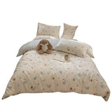 DAIIIBABYYY  -  Instagram Cartoon Cute Pure Cotton Four Piece Set, All Cotton Bed, Nantong Home Textile Quilt Cover, Student Three Piece Set,