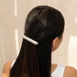 DAIIIBABYYY  -  Retro Long Golden Metal Smooth Hammered Hairpin Minimalist Senior Hair Loop Accessories Ponytail Hair Pin Headwear Charm Jewelry
