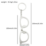 DAIIIBABYYY  -  Portable Bottle Opener Creative Metal Glasses Shape Corkscrew Keychain Keyring Ornaments Beer Opener Ring Bar Tools