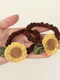 Daiiibabyyy  2pcs sunflowers hair rope hair rings, fixed hair and ponytail, suitable for thick hair thin hair, suitable for women and girls,