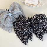 DAIIIBABYYY  -  Fashion Ribbon Hair Claw Bow Hair Clips for Women Girls Stain Bow Barrettes Hairpin Women Ponytail Clip Hair Accessories