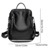 Daiiibabyyy  Large capacity retro style soft women's backpack, convertible shoulder bag, perfect for commuting and travel