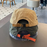DAIIIBABYYY  -  New Short Brim Baseball Cap For Men Women Soft Brim Sunscreen Outdoor Peaked Hat Unisex Letters Embroidery Adjustable Visors Hat
