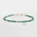 Daiiibabyyy One Piece Fashion Exquisite Jadeite Color Geometry Natural Stone Multi Color Beaded Bracelet Woman Party Gift Daily Jewelry