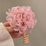 Daiiibabyyy  1 Pcs Ladies' Hair Loops Elegant Fashionable Flowers Simple Gentle Versatile Hair Ropes Sweet High-quality Hair Accessories Girl