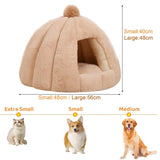 DAIIIBABYYY  -  Cat Dog House Indoor Warm Dog House Kennel Bed Mat with Cushion for Small Medium Dogs Cats Nest Puppy Cave Sofa Pet Products
