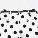 Daiiibabyyy  Women's Summer Shorts New Fashion Polka Dot Elegant Women's High Waist Shorts Summer Chic Youth Travel Joker Holiday Shorts