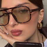 DAIIIBABYYY  -  Double Beam Rice Nail Sunglasses Women's New Style Simple And Fashionable Sunglasses Street Photography Sun Protection Glasses