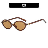 Daiiibabyyy  Oval Small Frame Retro Female Korean Plain Glasses Anti-blue Light Eyeglasses Eye Protection Ladies Optical Spectacle Eyeglass