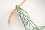 Daiiibabyyy  French Summer Green Flower Print Bandage Spaghetti Strap Slit Long Dress Retro Sexy Women Lacing Up Sling Dresses Vestido