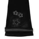 Daiiibabyyy   New Niche American Retro Star Pattern Low Waist Sexy Micro Flared Long Women Black Slim Fit Casual Pants