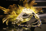 DAIIIBABYYY  -  Mask Women's Plastic Material Handmade Gorgeous Feather Tassel DecorationFashion SuitableHalloween Dance Party Performance Props