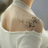 Daiiibabyyy  1 Sheet Flower Tattoo Sticker Waterproof Lasting Temporary Tattoo