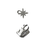 Daiiibabyyy  Hip-Hop Teeth Accessories: Double Flame/Four-Pointed Star Teeth Decoration, Suitable For Both Men And Women, Holiday Party Gifts
