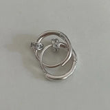Daiiibabyyy  Silver Charming Zircon Round Hoop Earrings for Women Classic Fine Jewelry Minimalist Geometric Accessories