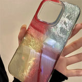 Daiiibabyyy  Vortex Pattern IND Splicing Color Block Phone Case with 3D Sausage Dog for iPhone  11 12 13 14 15 16 17 Pro Max