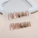 DAIIIBABYYY  -  24 Square Short Fake Nails +1 Nail File +1 Piece of Jelly Glue