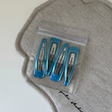 Daiiibabyyy  Korean retro jelly color triangular BB clip simple fashionable bangs side clip versatile hairpin set