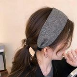 Daiiibabyyy  Vintage Striped Headband Women Wide-Brimmed Multi-Functional Hair Hoop with Teeth Versatile Fashion Hair Accessories for Party
