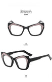 Daiiibabyyy  Large Frame Cat Eye Reading Glasses, Personalized Fashion Glasses, High-definition Anti Blue Light Presbyopia Glasses, 0 To+400
