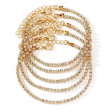 DAIIIBABYYY  -  5Pcs/Set Bohemian Full Rhinestone Bracelet for Women Men Luxury Shiny Zircon Adjustable Bracelet Party Female Jewelry