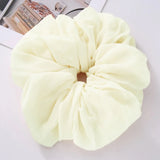 Daiiibabyyy  Big Size Chiffon Scrunchies For Muslim Women Custom Elastic Volumizing Oversized Neat stitching Malaysian Bunch Hair Tie