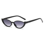 Daiiibabyyy  New Summer Minimalist Cat Eye Sunglasses Fashion Women's Summer Outdoor UV Resistant Sun Glasses Half Frame Kitten Eye Glasses