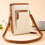Daiiibabyyy  Small Brand Phone Shoulder Bags for Women Fashion Mini Crossbody Bag  PU Leather Lady Wallet Money Pocket Girls Mini Phone Bag