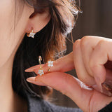 Daiiibabyyy  Flower Star Ear Buckle Fashion Commuter Versatile Ins Hoop Earrings Luxury Luxury Designer Jewelry