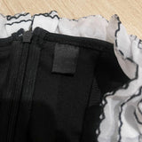 DAIIIBABYYY  -  Y2K Black Lace Mini Dress Harajuku Sexy White Lace Raw Edge Tube Tops Goth Hot Girl Slim Hip Skirt Vintage Dress Womens Clothing